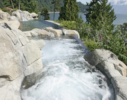 Natural spa built into the rocks
