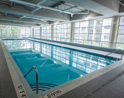 Extremely long indoor commercial pool