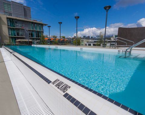 Commercial outdoor swimming pool