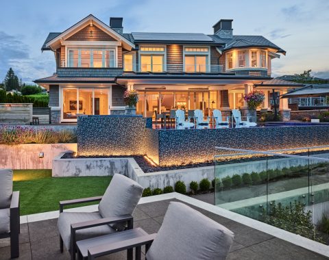 View of the infinity edge pool from the lower decking