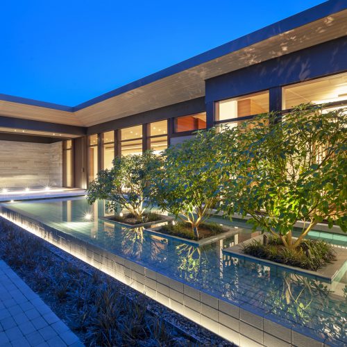 Reflecting pools in Burnaby, Vancouver and British Columbia