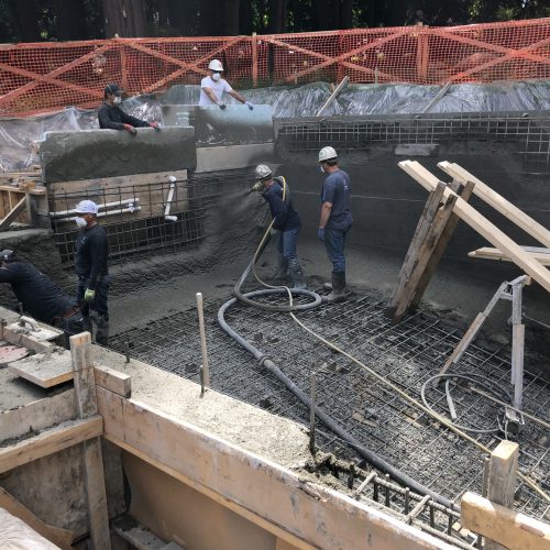 The team at ALKA POOL constructing a pool