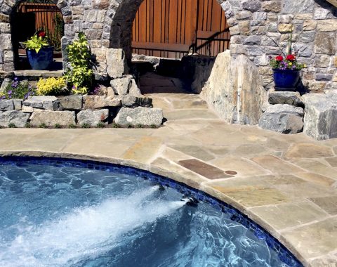 Powerful water jets added into the pool