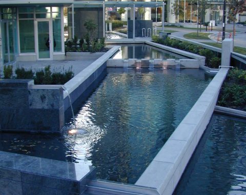 Commercial water features mini water falls created