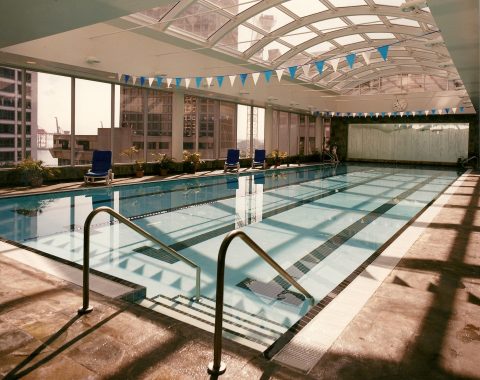 Commercial pool contractor have created indoor pool in a high rise building