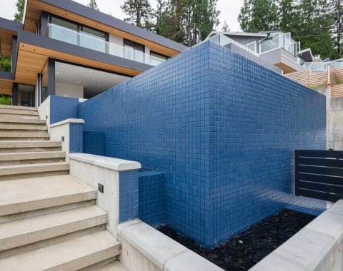 Impressive waterwall feature in versatile swimspace.