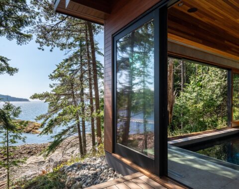 Luxurious indoor aquatic therapy pools with outdoor views of Half Moon Bay for optimal healing and relaxation